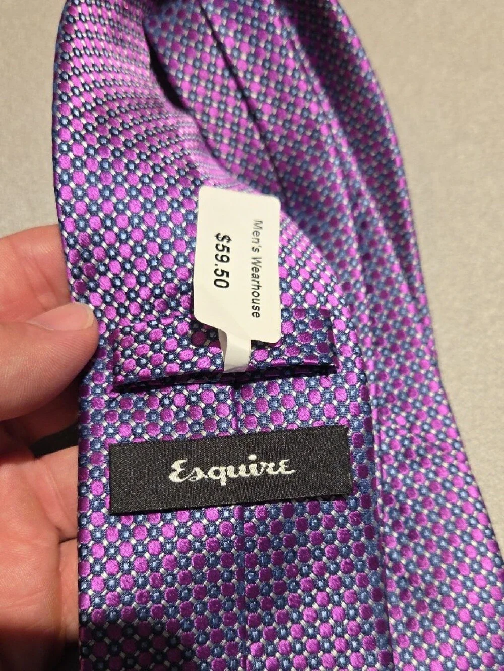 Elegant Purple Micro-Textured Men's Tie